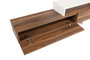 Hanah Home Nirvana Mueble de TV Blanco y Teca
